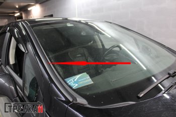 1 699 р. Водостоки (дефлектора) лобового стекла Стрелка 11  Peugeot 408 (2015-2022) рестайлинг  с доставкой в г. Пермь. Увеличить фотографию 2