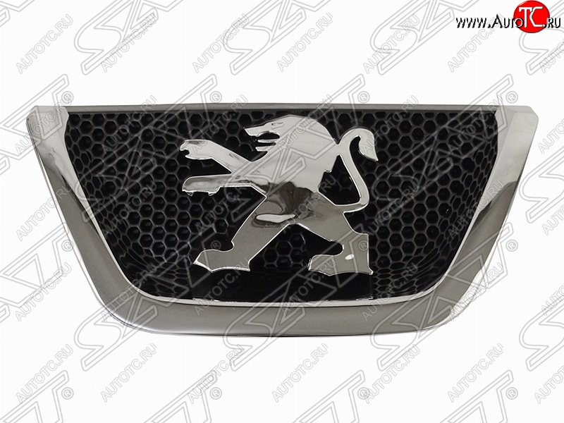 1 399 р. Накладка переднего бампера под эмблему PEUGEOT SAT (к бамперу ST-PG48-000-0) Peugeot 408  дорестайлинг (2010-2017) (Неокрашенная)  с доставкой в г. Пермь