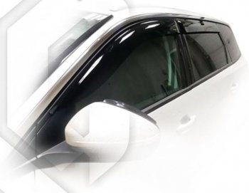 Дефлектора окон CA-Plastic Peugeot 5008  T87 (2017-2020) дорестайлинг (Classic полупрозрачный, Без хром.молдинга)