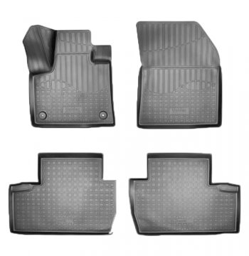Коврики салонные Noplast (3D) Peugeot 5008  T87 (2017-2020) дорестайлинг (Черные)