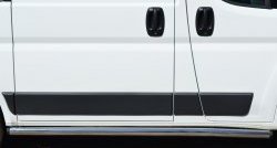 79 999 р. Защита порогов из круглой трубы диаметром 63 мм L1H1 (рестайлинг) Russtal Peugeot Boxer 250 (2006-2014) (Защита порогов с заглушками на торцах (вариант 2))  с доставкой в г. Пермь. Увеличить фотографию 2