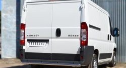 79 999 р. Защита порогов из круглой трубы диаметром 63 мм L1H1 (рестайлинг) Russtal Peugeot Boxer 250 (2006-2014) (Защита порогов с заглушками на торцах (вариант 2))  с доставкой в г. Пермь. Увеличить фотографию 3