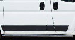 79 999 р. Защита порогов из круглой трубы диаметром 63 мм L1H1 (рестайлинг) Russtal Peugeot Boxer 250 (2006-2014) (Защита порогов с заглушками на торцах (вариант 2))  с доставкой в г. Пермь. Увеличить фотографию 4