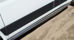 79 999 р. Защита порогов из круглой трубы диаметром 63 мм L1H1 (рестайлинг) Russtal Peugeot Boxer 250 (2006-2014) (Защита порогов с заглушками на торцах (вариант 2))  с доставкой в г. Пермь. Увеличить фотографию 7