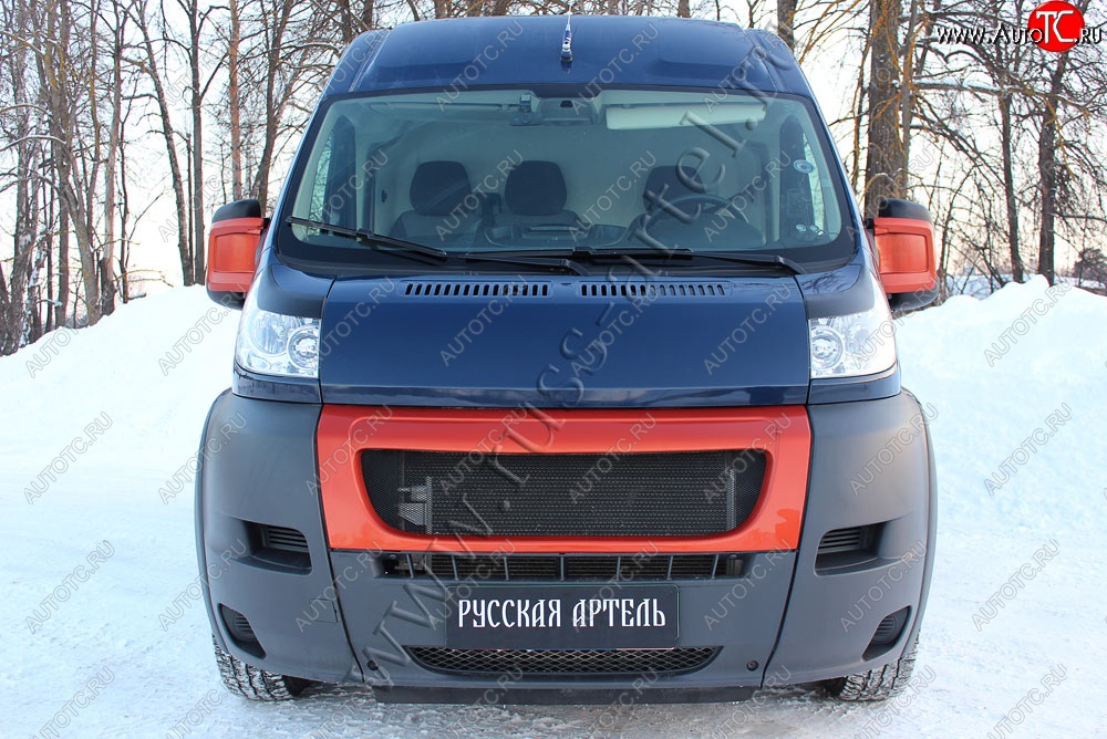 799 р. Реснички на фары (глянец) RA  Peugeot Boxer  250 (2006-2014) (Неокрашенные)  с доставкой в г. Пермь