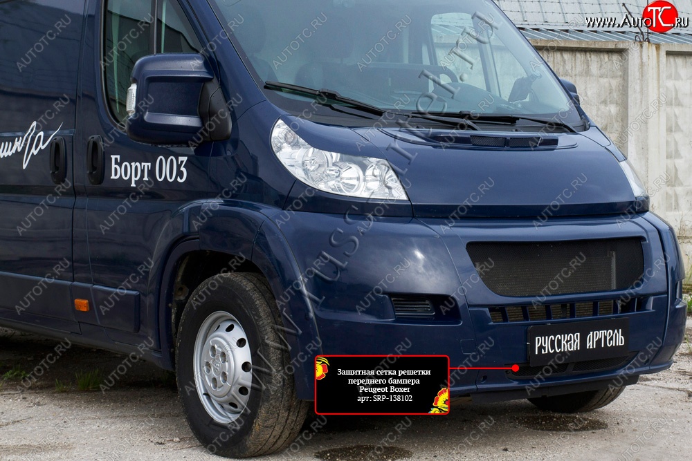 1 479 р. Защитная сетка решетки переднего бампера RA Peugeot Boxer 250 (2006-2014)  с доставкой в г. Пермь