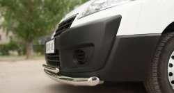 20 999 р. Защита переднего бампера (2 трубыØ63 и 42 мм, нержавейка) SLITKOFF Peugeot Expert G9 минивэн рестайлинг (2012-2017)  с доставкой в г. Пермь. Увеличить фотографию 3