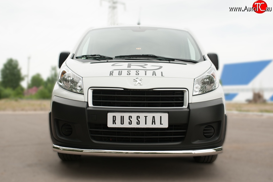 18 299 р. Одинарная защита переднего бампера из трубы диаметром 63 мм SLITKOFF Peugeot Expert G9 минивэн рестайлинг (2012-2017)  с доставкой в г. Пермь