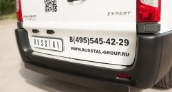 4 999 р. Одинарная защита заднего бампера из прямоугольной трубы 80x40 мм SLITKOFF  Peugeot Expert  G9 (2007-2017) минивэн дорестайлинг, цельнометаллический фургон дорестайлинг, минивэн рестайлинг, цельнометаллический фургон рестайлинг  с доставкой в г. Пермь. Увеличить фотографию 2