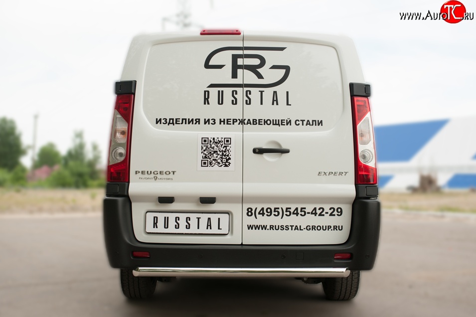 15 999 р. Одинарная защита заднего бампера диаметром 63 мм SLITKOFF  Peugeot Expert  G9 (2007-2017) минивэн дорестайлинг, цельнометаллический фургон дорестайлинг, минивэн рестайлинг, цельнометаллический фургон рестайлинг  с доставкой в г. Пермь