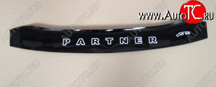 999 р. Дефлектор капота Russtal (короткий) Peugeot Partner M49/M59 рестайлинг (2002-2008)  с доставкой в г. Пермь