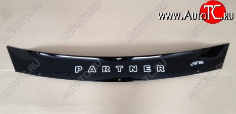 999 р. Дефлектор капота Russtal (короткий) Peugeot Partner Tepee (2008-2012)  с доставкой в г. Пермь