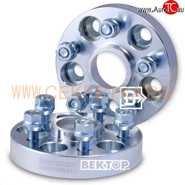 3 199 р. Адаптер-проставка 25 мм со шпильками Вектор 25.0 56.1 56.1 5 100.0 MG ZS (2024-2025) 5x100.0xDIA56.1xM14x1.5
