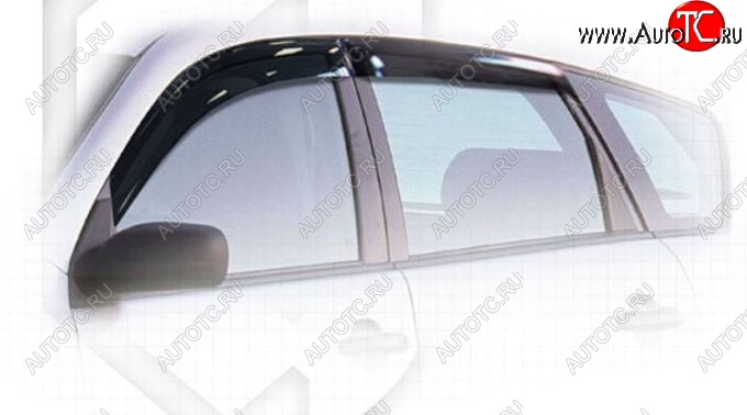 2 079 р. Дефлектора окон CA-Plastiс  Pontiac Vibe  ZZE (2002-2008) дорестайлинг, рестайлинг (Classic полупрозрачный, Без хром.молдинга)  с доставкой в г. Пермь