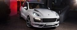 2 749 р. Реснички на фары TECHART Porsche Cayenne 958 (2010-2014) (Неокрашенные)  с доставкой в г. Пермь. Увеличить фотографию 3