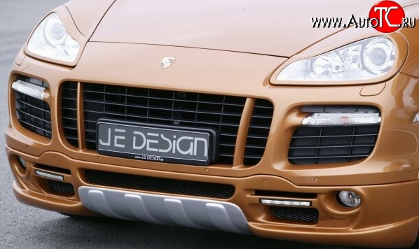 2 299 р. Реснички на фары JE Design  Porsche Cayenne  957 (2007-2010) (Неокрашенные)  с доставкой в г. Пермь