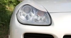 1 399 р. Реснички на фары RA Porsche Cayenne 955 (2002-2006) (Неокрашенные)  с доставкой в г. Пермь. Увеличить фотографию 2