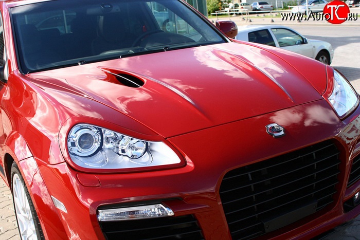 27 649 р. Пластиковый капот Techart Magnum II Porsche Cayenne 957 (2007-2010) (Неокрашенный)  с доставкой в г. Пермь