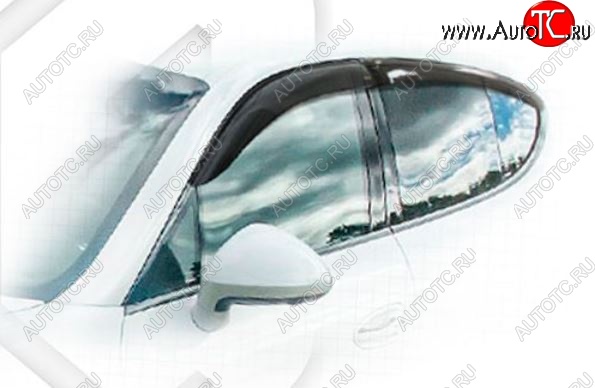 2 089 р. Дефлектора окон Executive CA-Plastiс  Porsche Panamera  970 (2013-2016) рестайлинг (Classic полупрозрачный, Без хром.молдинга)  с доставкой в г. Пермь