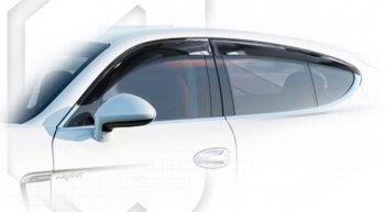 Дефлектора окон CA-Plastiс Porsche Panamera  970 (2013-2016) рестайлинг (Classic полупрозрачный, Без хром.молдинга)