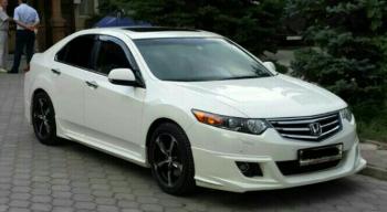 4 949 р. Пороги накладки Mugen Honda Accord 8 CU седан дорестайлинг (2008-2011) (Неокрашенные)  с доставкой в г. Пермь. Увеличить фотографию 2