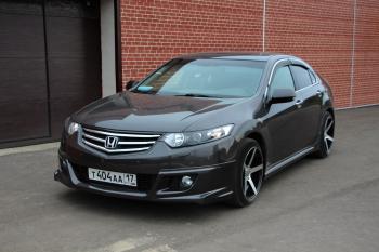 4 949 р. Пороги накладки Mugen Honda Accord 8 CU седан дорестайлинг (2008-2011) (Неокрашенные)  с доставкой в г. Пермь. Увеличить фотографию 3