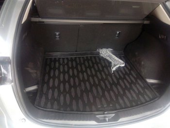 Коврик в багажник (2 кармана) Aileron (полиуретан) Mazda CX-5  KE (2011-2017) дорестайлинг, рестайлинг