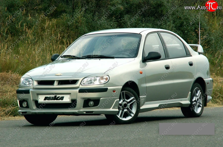 10 699 р. Передний бампер Nika Chevrolet Lanos T100 седан (2002-2017) (Неокрашенный, Без вставок под ПТФ)  с доставкой в г. Пермь