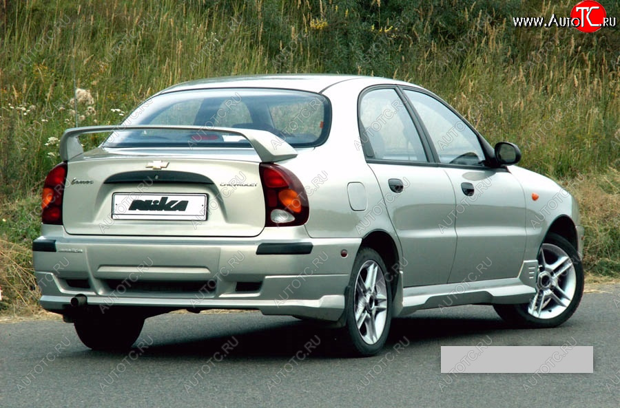 10 699 р. Задний бампер Nika Chevrolet Lanos T100 седан (2002-2017) (Неокрашенный)  с доставкой в г. Пермь