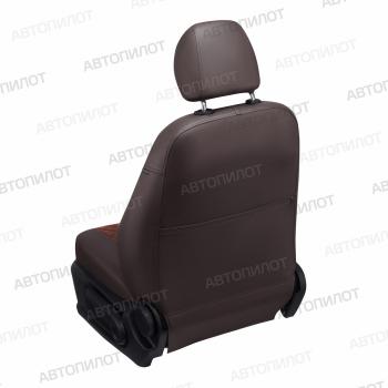 14 449 р. Чехлы на сиденья Ромб (раздел. 40/60 с подлокотником экокожа) Автопилот  Hyundai Creta  SU (2020-2022) (шоколад )  с доставкой в г. Пермь. Увеличить фотографию 4