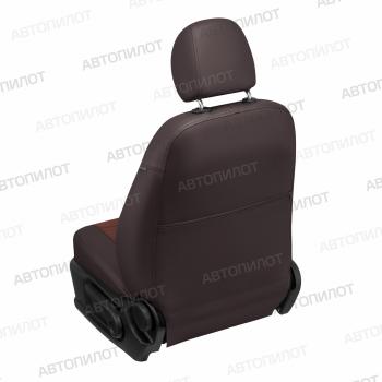 13 849 р. Чехлы на сиденья Алькантара (5 мест раздел. 40/60 экокожа) Автопилот  Лада Ларгус (2021-2025) рестайлинг R90 (шоколад )  с доставкой в г. Пермь. Увеличить фотографию 5