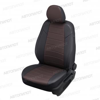 Чехлы сидений AUTOPILOT Экокожа (7 мест) Лада Ларгус (2021-2025) рестайлинг R90 (черный/шоколад)