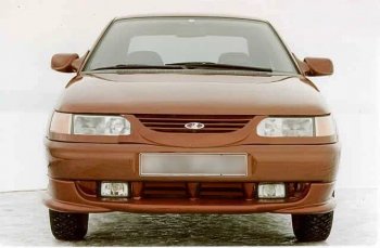 969 р. Накладка переднего бампера Кураж 1 Лада 2112 купе (2002-2009) (неокрашенная)  с доставкой в г. Пермь. Увеличить фотографию 4