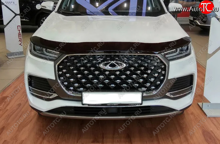 3 299 р. Дефлектор капота SIM  Chery Tiggo 8 PRO (2021-2025)  с доставкой в г. Пермь