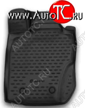 1 099 р. Водительский коврик в салон (левый, полиуретан, 3D, чёрный) Element  Nissan Terrano  D10 (2013-2016) дорестайлинг  с доставкой в г. Пермь
