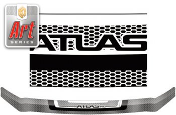 Дефлектор капота CA-Plastic Geely Atlas Pro  NL3 (2019-2025) (серия Art белая)