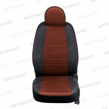 10 249 р. Чехлы сидений (экокожа/алькантара) Автопилот BMW X3 E83 (2003-2009) (черный/темно-коричневый)  с доставкой в г. Пермь. Увеличить фотографию 3