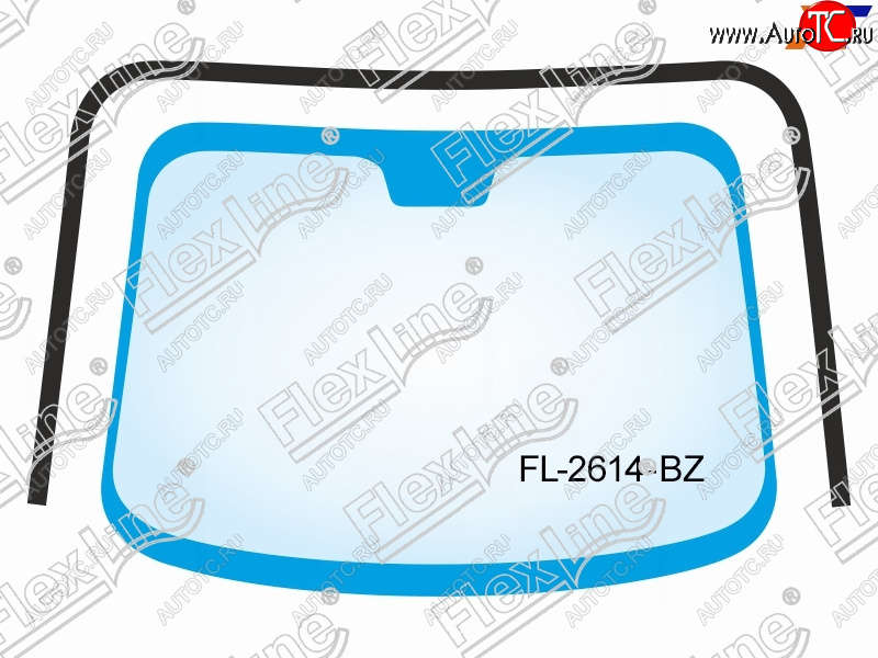 2 599 р. Молдинг лобового стекла (П-образный) FLEXLINE Toyota Vitz XP90 хэтчбэк 5 дв. дорестайлинг (2005-2007)  с доставкой в г. Пермь