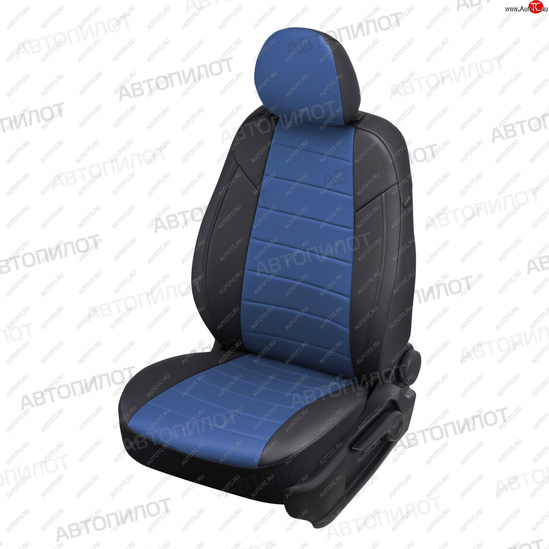 13 649 р. Чехлы сидений (экокожа) Автопилот  Chevrolet Trailblazer  GM800 (2012-2016) дорестайлинг (черный/синий)  с доставкой в г. Пермь