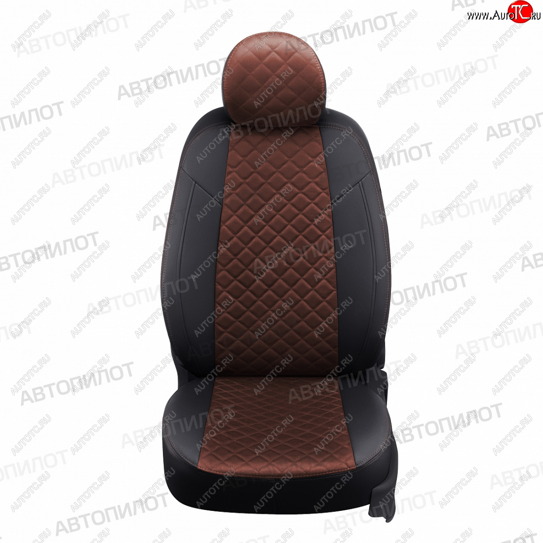 14 249 р. Чехлы сидений (Titanium, экокожа/алькантара) Автопилот Ромб  Ford Kuga  1 (2008-2013) (черный/шоколад)  с доставкой в г. Пермь