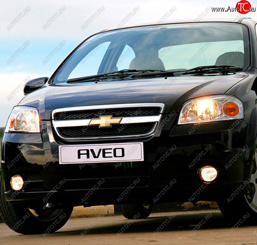 2 799 р. Бампер передний (с отверстиями под ПТФ) GAMMA  Chevrolet Aveo  T250 (2006-2011) седан рестайлинг (Неокрашенный)  с доставкой в г. Пермь