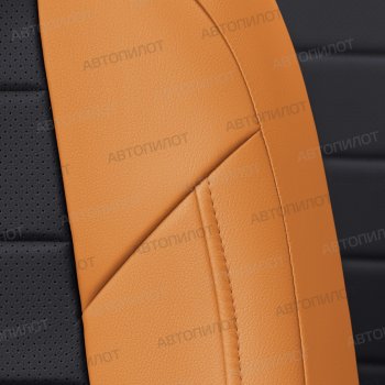 13 849 р. Чехлы сидений (экокожа) Автопилот  Honda Civic  FK2 (2011-2016) хэтчбэк 5 дв. (оранж/черный)  с доставкой в г. Пермь. Увеличить фотографию 5