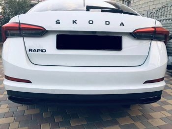 Имитация насадок глушителя RS Style MV-Tuning Skoda Rapid  MK2 (2019-2025) (Неокрашенные)