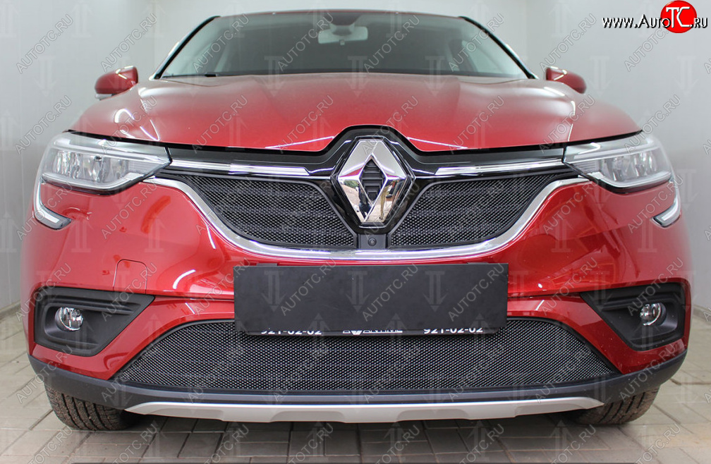 4 899 р. Защитная сетка в бампер (низ, ячейка 4х10 мм) Стрелка11 Премиум Renault Arkana (2019-2025) (Чёрная)  с доставкой в г. Пермь