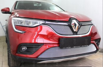 4 999 р. Защитная сетка в бампер (низ, ячейка 4х10 мм) Стрелка11 Премиум Renault Arkana (2019-2025) (Хром)  с доставкой в г. Пермь. Увеличить фотографию 2