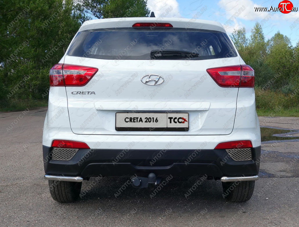 11 749 р. Защита заднего бампера (уголки, d42,4 мм) TCC Hyundai Creta GS дорестайлинг (2015-2019)  с доставкой в г. Пермь