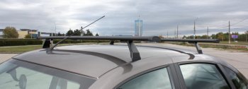 4 699 р. Багажники АЭРО с креплением в штатные места АПС  Datsun mi-DO - on-DO (Длина 1300 мм, цвет черный)  с доставкой в г. Пермь. Увеличить фотографию 2