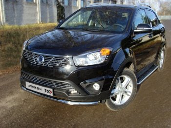 Защита переднего бампера нижняя d60,3 мм ТСС Тюнинг SSANGYONG Actyon (2013-2021) рестайлинг (нержавейка)