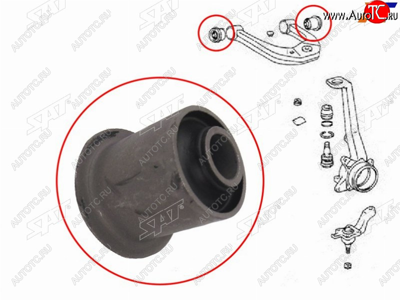 2 269 р. Сайлентблок верхнего переднего рычага FR SAT Toyota Hilux Surf N180 5 дв. дорестайлинг (1995-1998)  с доставкой в г. Пермь