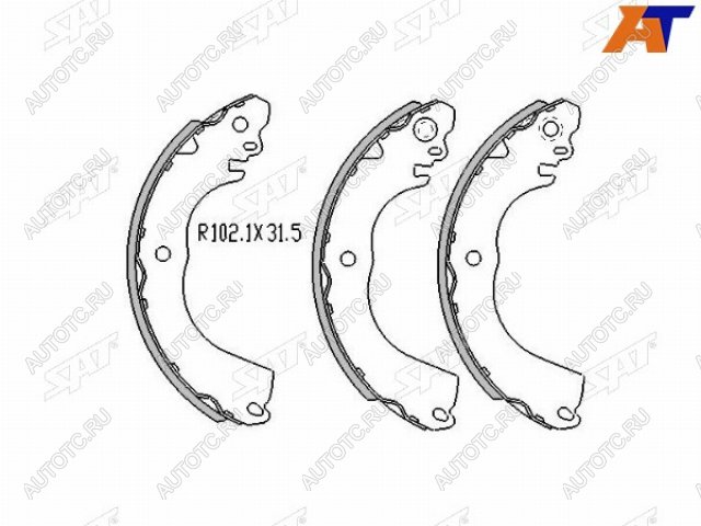 2 899 р. Колодки тормозные задние RH-LH SAT Nissan Bluebird Sylphy седан G11 (2005-2012)  с доставкой в г. Пермь
